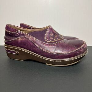 Womens SPRING STEP L'Artiste Burbank Purple Slip On Clogs / Size 7.5-8 EU 38